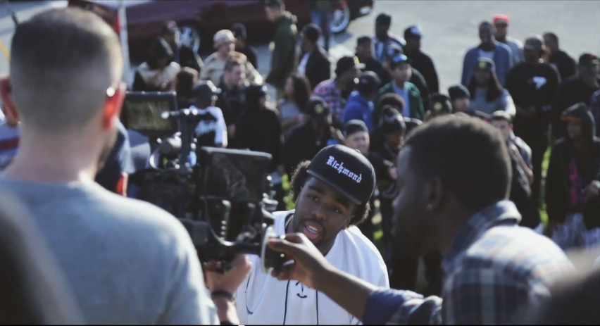 Iamsu! on set for "Only That Real" Video